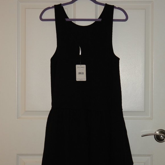 SOLD——————NEW Free People Black Slvls Textured Mini Dress XS - Picture 5 of 6